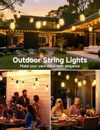 Likesky 130FT LED Outdoor String Lights with Remote Waterproof Patio Lights with Shatterproof S11 Bulbs, Dimmable Outside Hanging Light Connectable for Porch Backyard Yard Garden Decor 2700K - Image 7