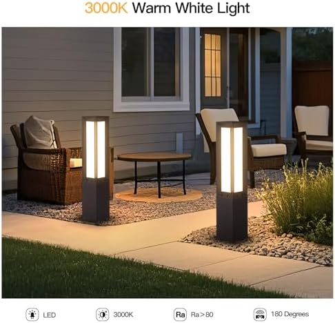 MVBT 31.5" Solar Pathway Lights Outdoor, Dusk to Dawn Landscape Path Lights - Image 6