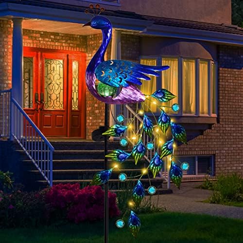DREAMSOUL Peacock Solar Lights Outdoor, Waterproof Decorative Stake by DREAMSOUL