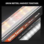 Spider Farmer 2FT LED Grow Lights for Indoor Plants,Full Spectrum (3000K+5000K+660nm),80W (4x20W,400W Equivalent),3-Level Dimmable,IP65 Waterproof,Linkable Design,Plant Light Strip for Shelve,4-Pack - Image 6