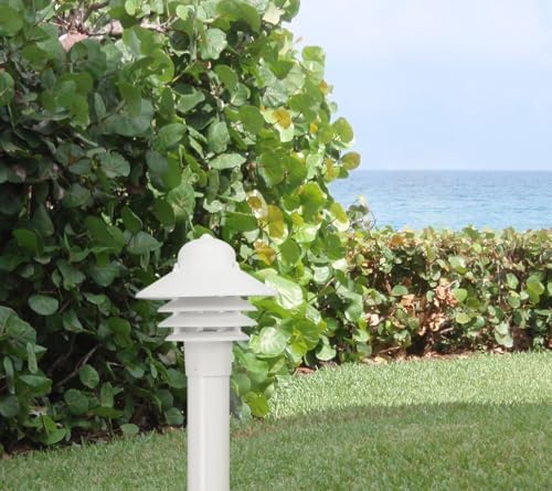 Solus Nautical Outdoor Post Top Light – Bollard Fixture for 3" Pole with LED Bulb, Black or White Finish, Non-Corrosive, Made in USA (White, Cool White (4000K), Single Pack) - Image 2