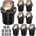 8 Pack 12W LED Low Voltage Landscape Well Lights, 2700K by CRODIAL