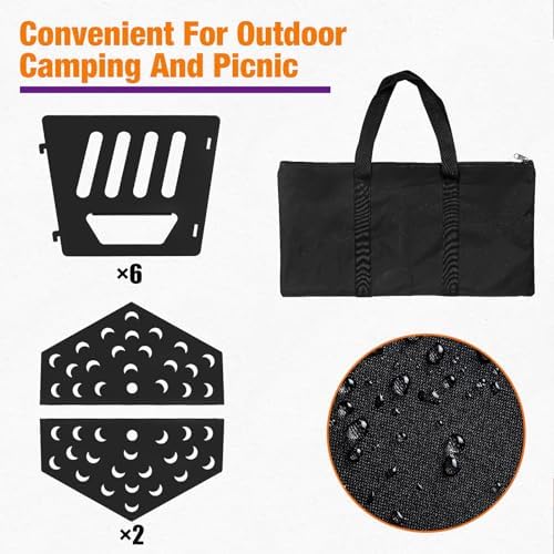 24-Inch Portable Fire Pit with Carry Bag| - Image 3