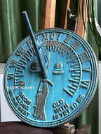 NauticalMart Brass Father Time Sundial with Verdigris Highlights Home Decorative Timeless Garden Decor Historical Ornament Gift - Image 4