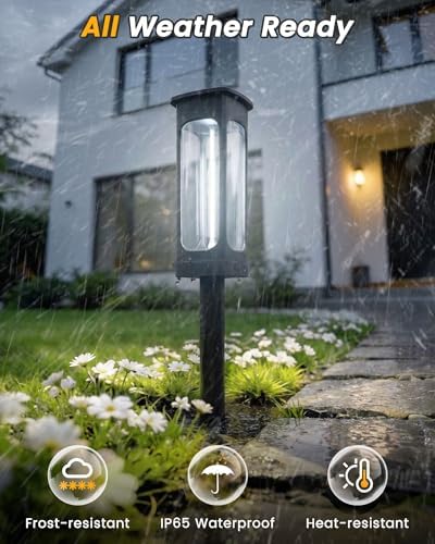 VOLISUN Solar Pathway Lights,12 Pack LED Solar Lights Outdoor Waterproof, Landscape Lighting,Cool Whtie Color Solar Path Lights,Landscape Lights,Solar Garden Lights for Yard Lawn Driveway Walkway - Image 6