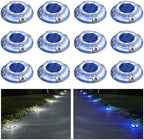 addlon 12 Pack Solar Driveway Dock Lights, 2 Color Modes, IP67 Waterproof by addlon