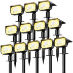 nipify 12 Pack Solar Lights Outdoor, Motion Sensor Spot Landscape Light by Nipify
