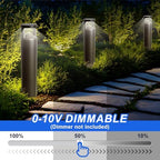LED Bollard Landscape Pathway Light 42inch 24W, 3CCT 3000K/4000K/5000K - Image 5