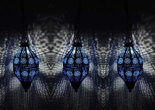 Lal Haveli Moroccan Candle Lantern Holder Hanging Tealight Decorative Set of 3 Pcs by LalHaveli
