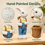 16.14in Resin Animal Rabbit Garden Statue, Weatherproof Outdoor Yard Decor - Image 3