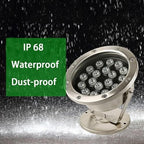 LED Underwater Pond Lights - LED Beam Spotlight, 12V Submersible LED Pool Lamp, Adjustable 180° Landscape Light, IP68 Waterproof Led Spotlight, For Garden, Fountain, Courtyard(Warm White,12W(AC12v)) - Image 4