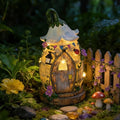 Resin Fairy Garden Statue with Solar Light Perfect for Garden Decor,12.2 in by QualityitemofgeyueyaHome