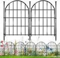 26 Pack Decorative Garden Fence, 22in X 28ft Arched No Dig Fence Border, Garden Edging Border, Rustproof Metal Animal Barrier with Ground Stake for Dog, Rabbit, Outdoor Yard Patio Decor by CHTSJQW
