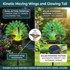 Solar Peacock Garden Sculpture Outdoor Decor Light，2pcs - Image 5