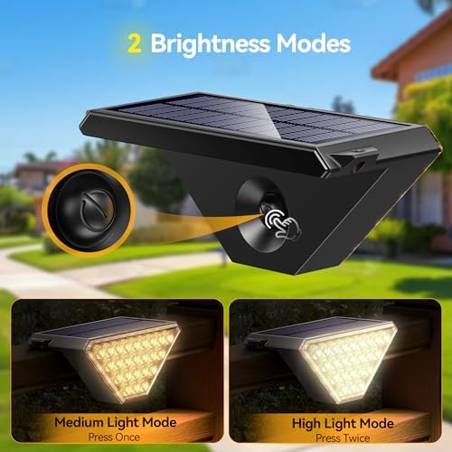 TECKNET Solar Step Lights for Outside, Warm White Solar Stair Lights 6 Pack - Image 5