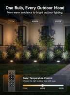 Gardenreet MR16 LED Light Bulb, 5W Tunable White 2700K-6500K with Remote, 450 Lumens Dimmable, GU5.3 Bi-Pin 12V Low Voltage Bulbs for Enclosed Outdoor Landscape Spotlights, 45° Beam Angel, 6 Pack - Image 4