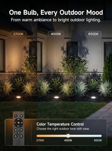 Gardenreet MR16 LED Light Bulb, 5W Tunable White 2700K-6500K with Remote, 450 Lumens Dimmable, GU5.3 Bi-Pin 12V Low Voltage Bulbs for Enclosed Outdoor Landscape Spotlights, 45° Beam Angel, 6 Pack - Image 4