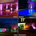 MELPO Led Flood Light Outdoor, 50W RGB Color Changing Landscape Lighting - Image 2