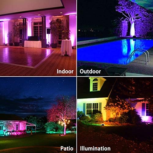 MELPO Led Flood Light Outdoor, 50W RGB Color Changing Landscape Lighting - Image 2