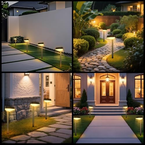 8 Pack Solar Pathway Lights Outdoor, Bright LED Solar Landscape Lights - Image 7