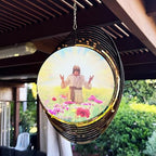 Fantasydice Jesus Wind Spinner 12" 3D Large Stainless Steel, Christian Outdoor Decor, Reflective Kinetic Metal Garden Spinner for Patio Balcony Yard - Image 5