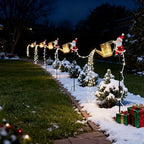 2 Pcs Solar Santa Claus Kettle Lights Santa Claus Watering Can Light Vintage Metal Garden Lawn Decorative Lights Solar Kettle Night Light with LED String Outdoor Garden Decor for Pathway Yard Patio - Image 5