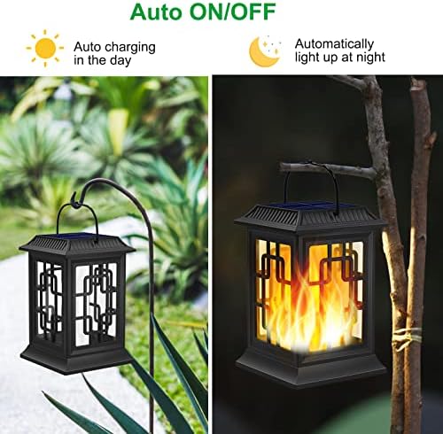 Solar Lanterns Outdoor Waterproof, Hanging Solar Lights 2 Pack - Image 4