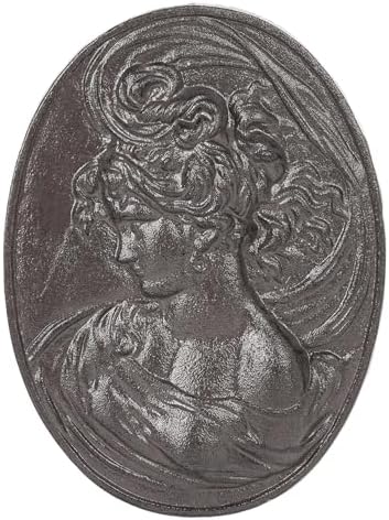 Sungmor Brown Cast Iron Wall Decor,Oval-shaped Classical Lady Relief Plaque by Sungmor