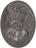 Sungmor Brown Cast Iron Wall Decor,Oval-shaped Classical Lady Relief Plaque by Sungmor