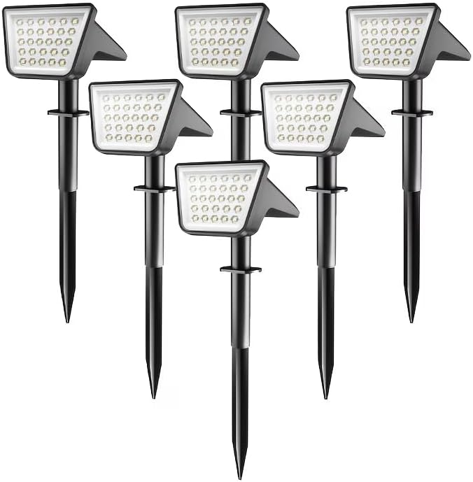 Line Blaster Solar Spot Lights Outdoor Waterproof, Solar Powered Landscape Pathway Lights, Dusk to Dawn Solar Spotlights for Garden, Yard, Lawn, Walkway, Driveway (6, Upgrade Version) by Unknown