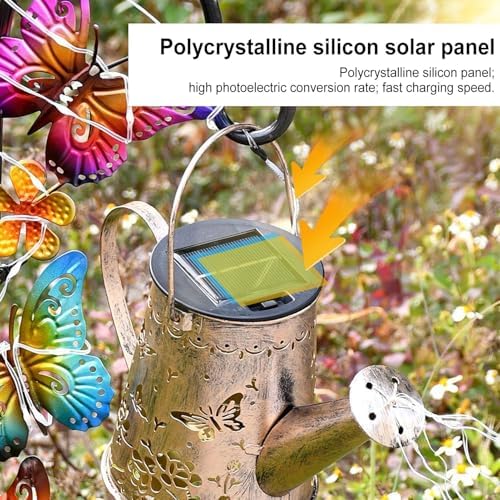 Solar Lanterns Outdoor Watering Can Shape Landscape Lantern - Image 4