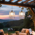 TWINKVILLA Battery Operated Chandelier, 2Pack Hanging Gazebo Lights, Acrylic Crystal Beaded Pendant Lights Outdoor Waterproof for Patio Tree Pergola Porch and Indoor Decor (2) by TWINKVILLA