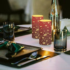 Flameless Candles Bulk Set of 2 Valentines Day Golden Heart Battery Operated Candles with Remote Timer LED Pillar Lights for Home Banquet Dining Table Decoration - Image 4