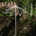 Vintage Garden Trellis, Umbrella Shape, Antique Craftsmanship, Heavy Duty Rustproof Iron Plant Trellis For Potted Plant Support Metal Climbing Rose Trellis Vine Vegetable Cucumber ( Color : Antique Wh by GQJNHUI