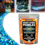 Colorful Glow-in-The-Dark Garden Stones, 2026 New Stepping Stone Kit, Night Guide Pebbles, Luminous Glow Stones for Outdoor, Glow Rocks for Landscaping (Orange,1000 Pcs) by Unknown