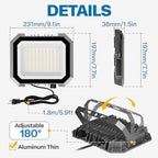 Leddictive 2 Pack 100W LED Flood Lights Outdoor, 3CCT Outside Work Light - Image 2