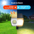 Consciot Solar Spot Lights Outdoor Waterproof, 24 LED Dusk-to-Dawn Solar Spotlight, 2 in 1 Adjustable Wall Lights, Warm White Solar Landscape Spotlights for Garden Yard Wall Walkway, 6 Pack - Image 6