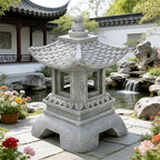 Zen Garden Pagoda Statue, Zen Asian Pyramid Garden Statue, Resin Zen Fountain-Like Tower for Weddings, Patios, Gardens & Landscaping - Image 6