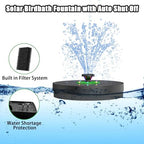 Yzert Glass Solar Fountain Floating 3.5W 2200mAh, Colorful LED, Bird Bath - Image 5