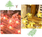 CAKERS Flower Decor String Lights|Creative Christmas Petal-Shaped Copper Wire Fairy Lights|LED Floral Plant Design Ambient Light for Party Bedroom Patio,Yellow Flowers,5m(16.4ft)-50LED-Battery - Image 2