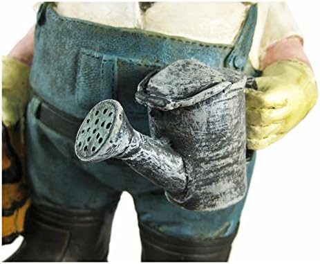 Gardener Gnome Holding a Watering Can and Garden Tool Bag Home & Garden Gnome Statue 21" H - Image 5