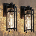 Outdoor Wall Light Fixtures, Waterproof Front Porch Light, Modern Exterior Lighting with E26 Socket, Wall Sconce Lantern Lamp, Black Outside Light for Front Door, House, Garage, Patio (2 Pack) by Flynix