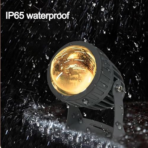 10W LED Wall Washer, Rotation Spot Lights, Narrow Beam Spotlight, Long Range LED Floodlights, IP65 Waterproof Outdoor Architectural Landscape Lighting Beam Spotlight(Yellow) - Image 5