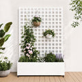 Garvee Metal Planter Box with Trellis and Wheels 71"x47"x16", Drainage Hole by Garvee
