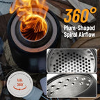 9 Inch Tabletop Fire Pit, Portable Stainless Steel Table Firepit, Black - Image 4