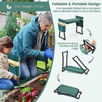 Goplus Garden Kneeler and Seat, Foldable Garden Bench for Kneeling & Sitting, Widened 8" EVA Soft Foam Pad, Heavy-Duty Garden Stool w/ 2 Large Tool Pouches, Gardening Gift for Women Men Seniors - Image 6