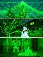 4 Pack 180FT 320 LED Solar Halloween Lights Outdoor Waterproof, Green - Image 5