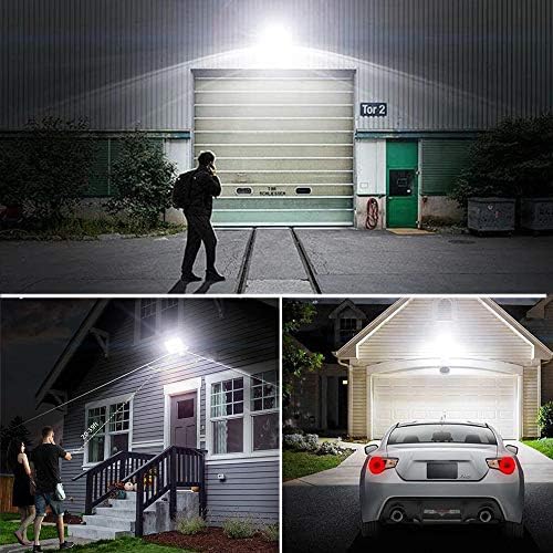 EMANER Dusk-to-Dawn Security Lights with Motion Sensor, 5000K IP65 Waterproof Outdoor, 280W Equiv. 110V 120V Dual-Head Rotatable LED Flood Light for Porch, Garage, Yard, Driveway - Image 2