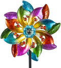 DREAMYSOUL Metal Wind Spinners Outdoor, 63" Kinetic Wind Spinners Colorful Wind Sculpture Yard Art for Garden Patio Lawn Decor by DREAMYSOUL