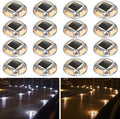 AGPTEK Solar Driveway Lights Outdoor 16 Pack, 2 Color Modes LED Deck Dock by AGPTEK